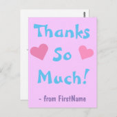 "感謝パーソナライズ及びおもしろいそんなに!" 郵便はがき ポストカード (正面/裏面)