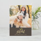 感謝フェイクのフォイル感謝祭の写真カード シーズンカード (スタンド正面)