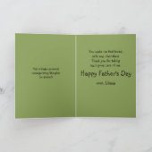 感謝フクロウ親の子カドル月の森の愛 カード (内部)