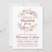 感謝フルフォーアス秋の結婚式婚約パーティ 招待状 (正面)