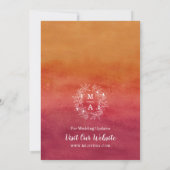 感謝フルフォーアス秋の結婚式婚約パーティ 招待状 (裏面)