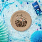 感謝フルレオパードプリントパンプキンボホ秋オータム ペーパープレート (パーティー)