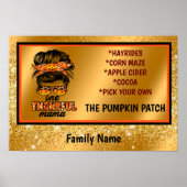 感謝ママ秋カスタマイズの文字と色 ポスター (正面)