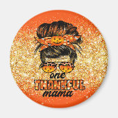 感謝ママ秋カスタマイズの文字と色 マグネット (正面)