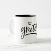 感謝ミニマルのカスタム背景色 ツートーンマグカップ (正面左)