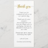 感謝メニューカード, 受付メニュー感謝 メニュー (正面)