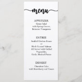 感謝メニューカード, 受付メニュー感謝 メニュー (裏面)