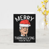 感謝メリーのトリックまたは治療バイデン氏の人おもしろい々 カード (黄色い花)