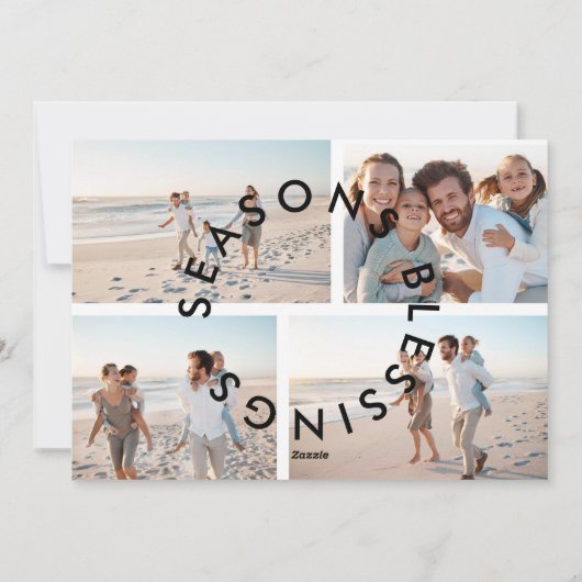 感謝メリー感謝とフ賛美ラフ5枚の写真 シーズンカード (裏面)