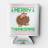 感謝メリー感謝七面鳥の醜いクリスマス 缶クーラー (正面)