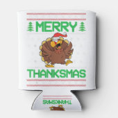 感謝メリー感謝七面鳥の醜いクリスマス 缶クーラー (裏面)