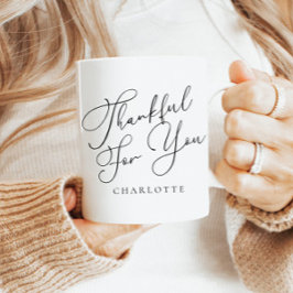 感謝モダンエレガントの気持ちありがとう コーヒーマグカップ