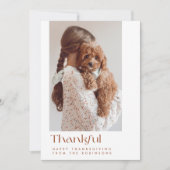 感謝モダンミニマル心のフォトカード シーズンカード (正面)