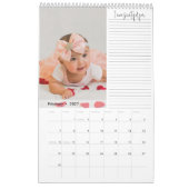 感謝モダン写真カレンダー カレンダー (2月 2027)