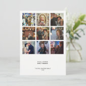 感謝モダン引用文 | 9シンプルフォトコラージュ シーズンカード (スタンド正面)