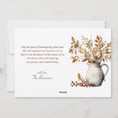 感謝モダン感謝エレガント シーズンカード (裏面)