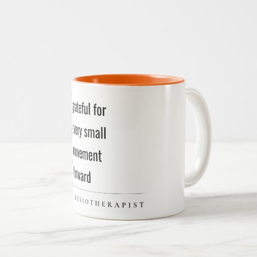 感謝モダン的なやる気を起こさせる理学療法士の贈り物 ツートーンマグカップ (正面右)