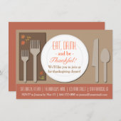 感謝モダン祭のディナーパーティー 招待状 (正面/裏面)