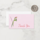 感謝モダン蓮の花の水彩アート ノートカード (正面/裏面インサイチュ)