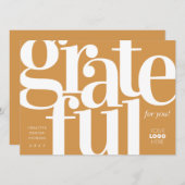 感謝モダン金ゴールドビジネスホリデーカード シーズンカード (正面/裏面)