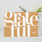 感謝モダン金ゴールドビジネスホリデーカード シーズンカード (スタンド正面)