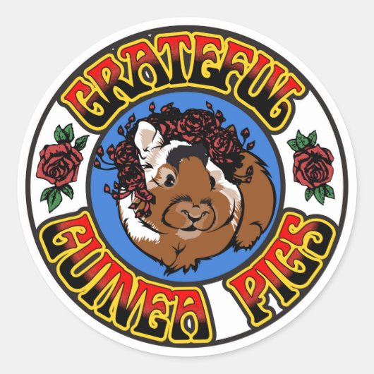 感謝モルモット ラウンドシール (正面)