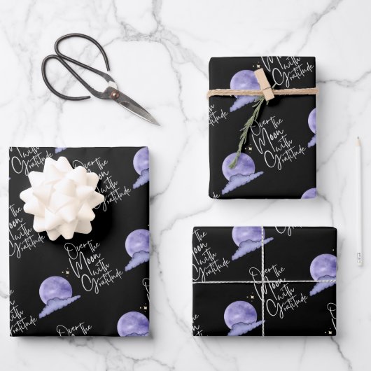 感謝ラッピング紙シート付き月越し ラッピングペーパーシート (正面)