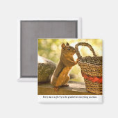 感謝リス マグネット (正面/裏面)