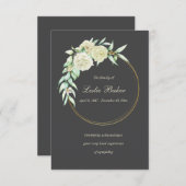 感謝リングや輪悔やみや弔慰サンキューカード サンキューカード (正面/裏面)