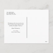 感謝レトロタイポグラフィオレンジサンクスギビング シーズンポストカード (裏面)