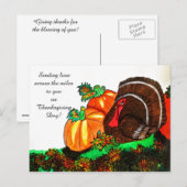 感謝七面鳥ゴブラー葉書 シーズンポストカード (正面/裏面)