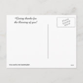 感謝七面鳥ゴブラー葉書 シーズンポストカード (裏面)