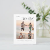 感謝三家族の写真幸せな感謝祭秋h シーズンカード (スタンド正面)