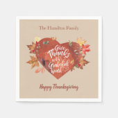 感謝与え感謝していのナプキンとともに スタンダードカクテルナプキン (正面)