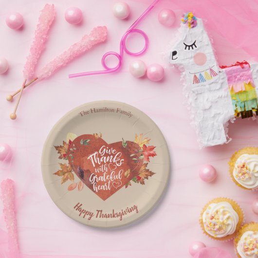 感謝与え感謝していの気持ちとともに ペーパープレート (パーティー)