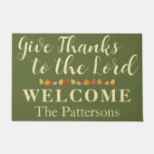 感謝与え感謝してい主に向けて ドアマット (正面)