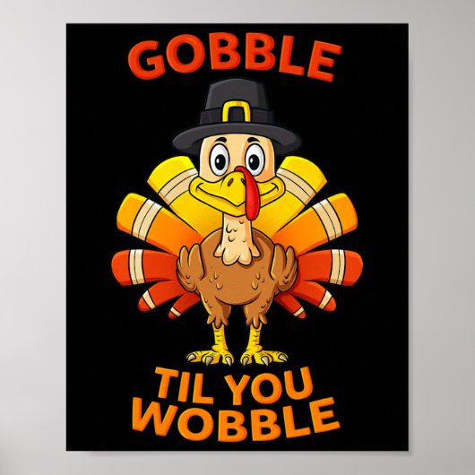 感謝与ゴブルTil You Wobble Turkey Boys Gir ポスター (正面)