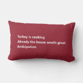 感謝俳句ブルゴーニュミニマルー赤 ランバークッション (裏面)