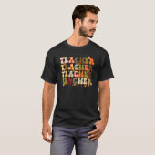 感謝先生感謝ヒョウヴィンテージスタイル Tシャツ (正面フル)