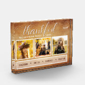 感謝写真コラージュ感謝祭ヴィンテージ フォトブロック (左)