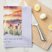 感謝前向きの肯定 キッチンタオル (四つ折り)