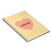 感謝前向きハート引用文デザイン ノートブック (右側)