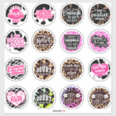 感謝前向き引用文と感動的トレンディー シール (シート)