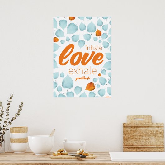 感謝勇気付けられる成功人生のヒントQuoteArt ポスター (キッチン)