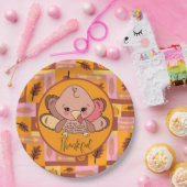 感謝可愛い七面鳥感謝祭パーティープレート ペーパープレート (パーティー)