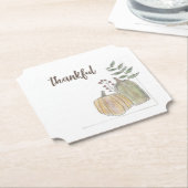 感謝型コースター – チケットスタイル ペーパーコースター (アングル)