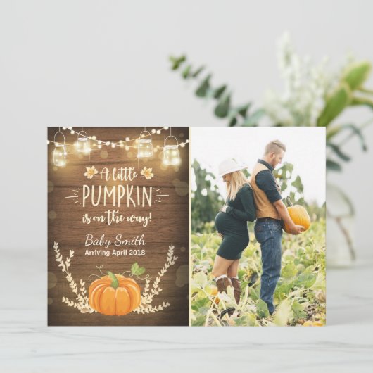 感謝妊娠の発表リトルカボチャ シーズンカード (スタンド正面)