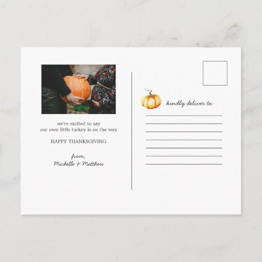 感謝妊娠告知フォトカード ポストカード (裏面)