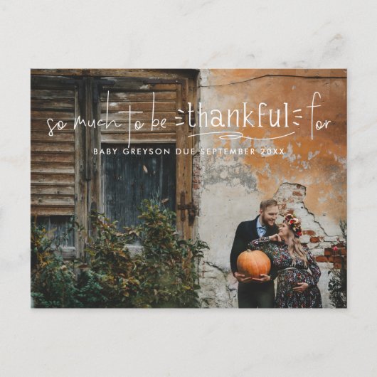 感謝妊娠告知フォトカード ポストカード (正面)