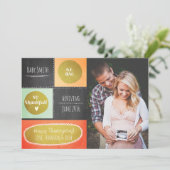 感謝妊娠発表秋チョーク 案内状 (スタンド正面)